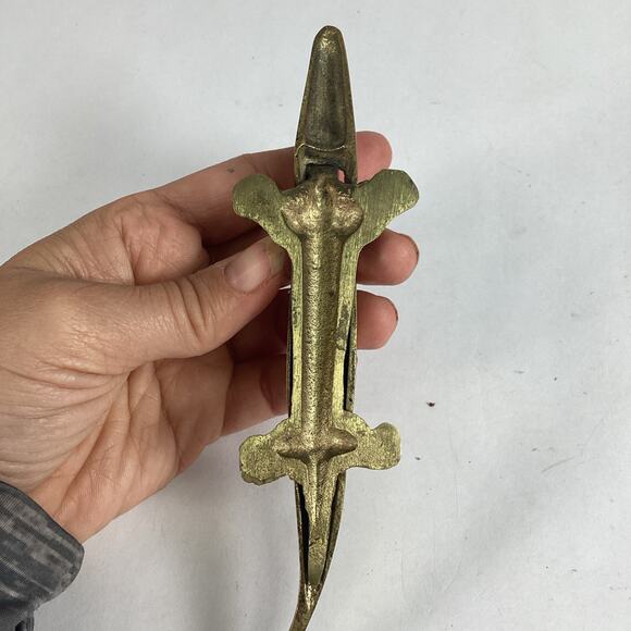 Vintage Solid Brass Alligator Crocodile Nutcracker - Picture 10 of 15